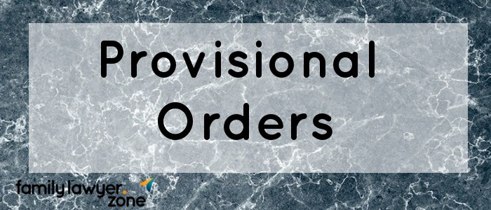 Provisional orders