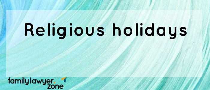 8- Religious holidays